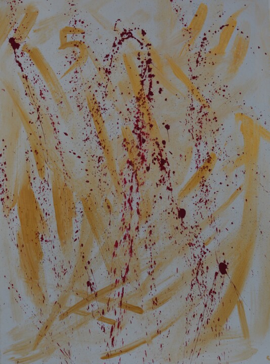 Painting titled "Blood Money" by Ali Kasap, Original Artwork, Acrylic Mounted on Wood Stretcher frame