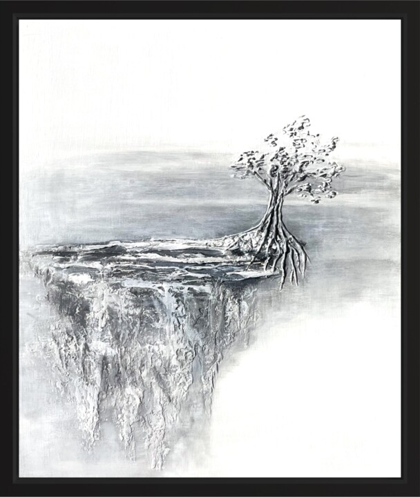 Ζωγραφική με τίτλο "In the fog" από Alia-Rutt Nova, Αυθεντικά έργα τέχνης, Ακρυλικό Τοποθετήθηκε στο Άλλος άκαμπτος πίνακας