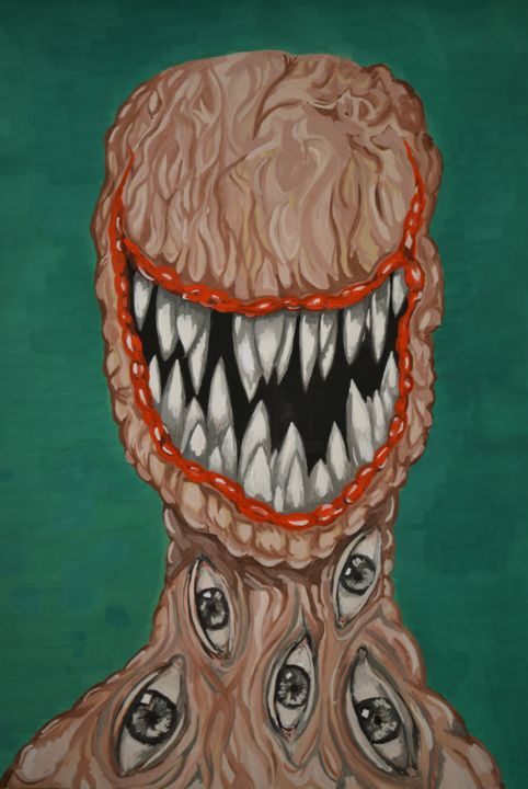 Peinture intitulée "Hunny" par Rooten Tooth, Œuvre d'art originale