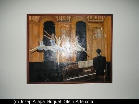 Malerei mit dem Titel "Parade de Ballet Re…" von Josep Aliaga I Huguet, Original-Kunstwerk, Öl