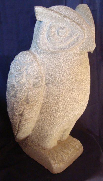 Escultura titulada "eagle owl" por Zenon Aliaga, Obra de arte original