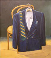 Painting titled "jacket" by Ali Barlık, Original Artwork, Oil