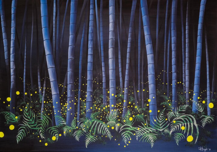 Pittura intitolato "Glowing Darkness" da Alice Asnaghi, Opera d'arte originale, Acrilico