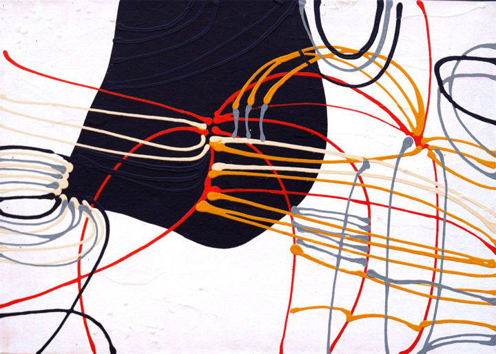 Malerei mit dem Titel "Perplexity 25" von Alice Juno, Original-Kunstwerk, Acryl