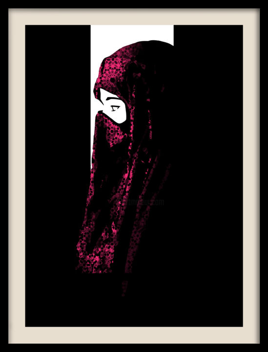 Digital Arts με τίτλο "Hijab 3" από Alice Pegna, Αυθεντικά έργα τέχνης, Φωτογραφία Μοντάζ