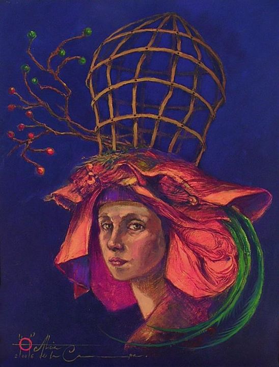 Painting titled "Melancolía." by Alicia De La Campa, Original Artwork, Oil