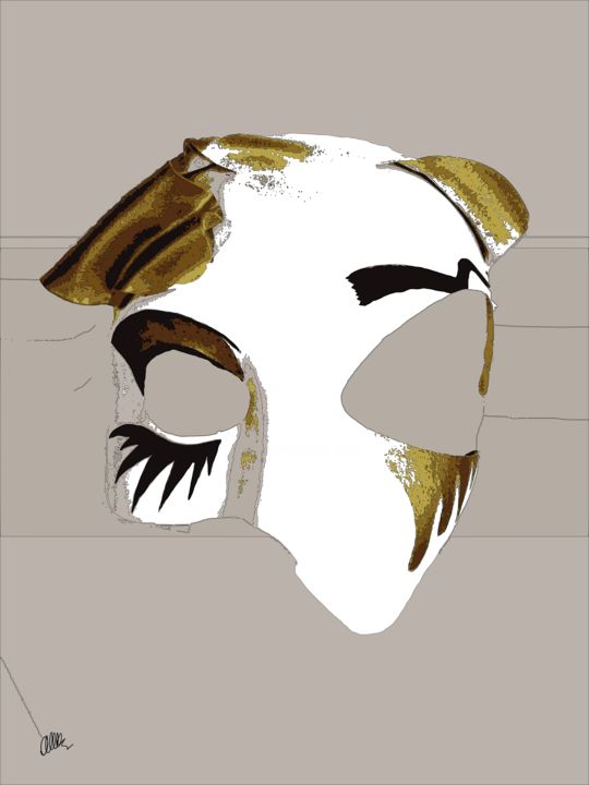 Digital Arts titled "MASQUE" by Alice Baldys, Original Artwork, Digital Painting