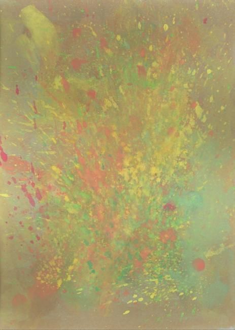 Painting titled "Cosmic explosion" by Alice Banciu, Original Artwork, Oil