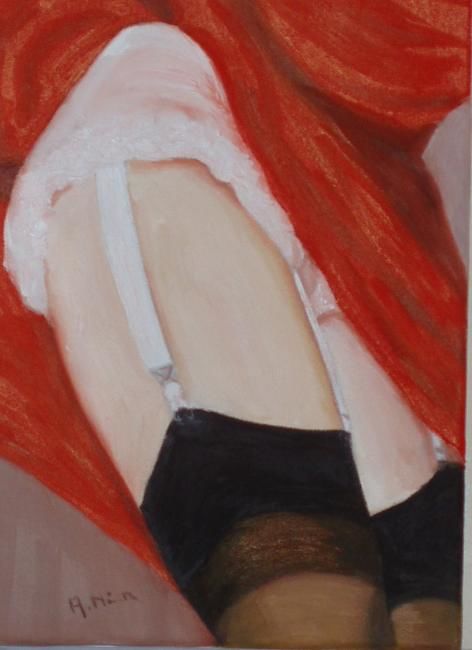 Peinture intitulée "jaretelles" par Alice Nin, Œuvre d'art originale