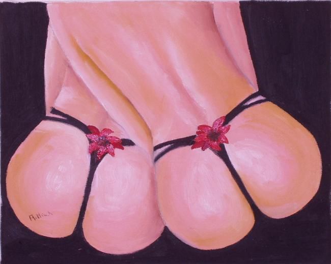 Peinture intitulée "les jumelles" par Alice Nin, Œuvre d'art originale
