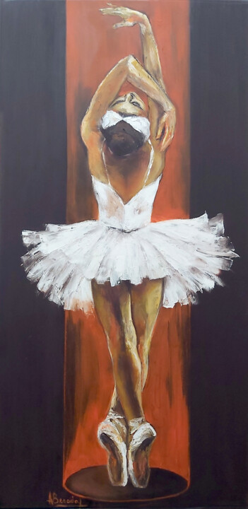 Pintura titulada "Bailarina en foco /…" por Alicia Besada, Obra de arte original, Oleo