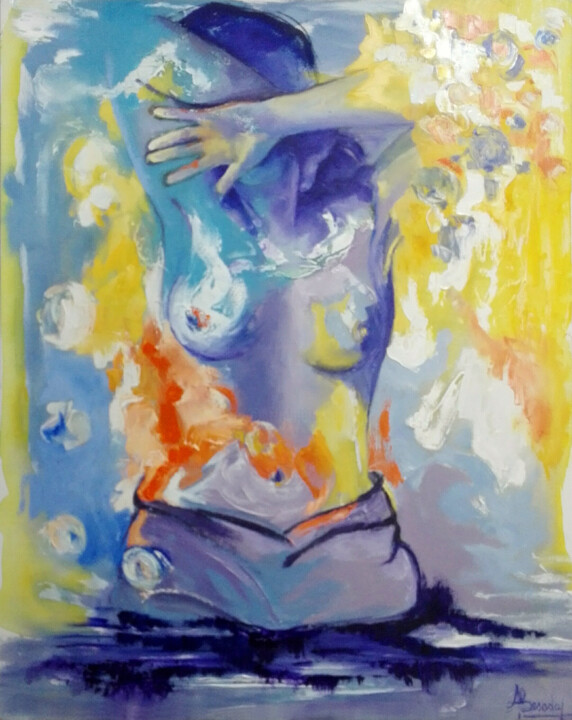 Painting titled "Adolescencia / Adol…" by Alicia Besada, Original Artwork, Oil