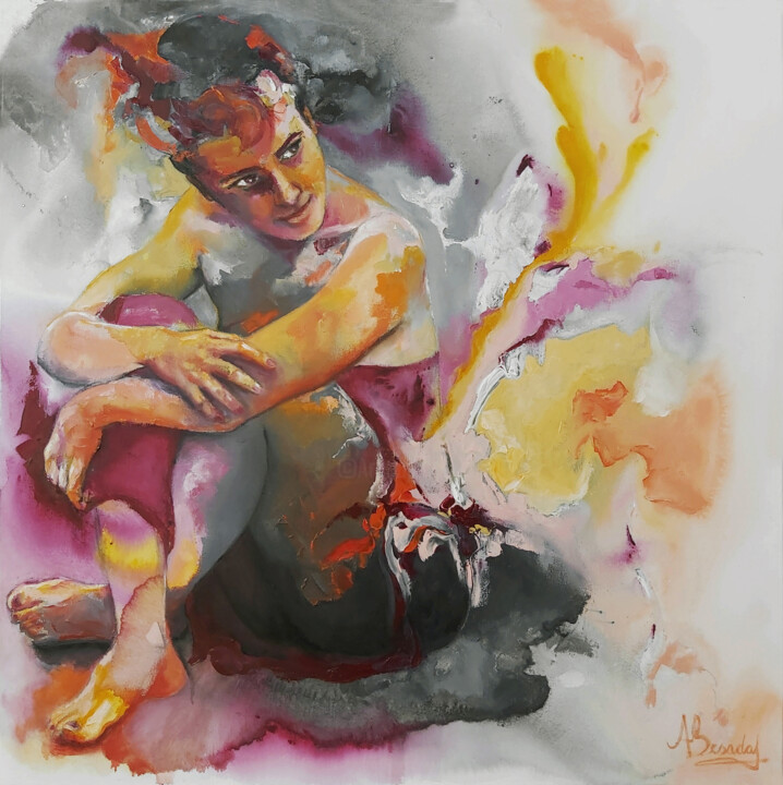 Malarstwo zatytułowany „Todo en una mirada…” autorstwa Alicia Besada, Oryginalna praca, Olej