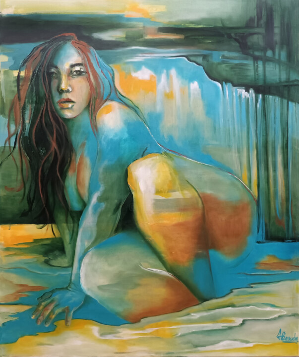 Peinture intitulée "Renacer / Rebirth" par Alicia Besada, Œuvre d'art originale, Huile