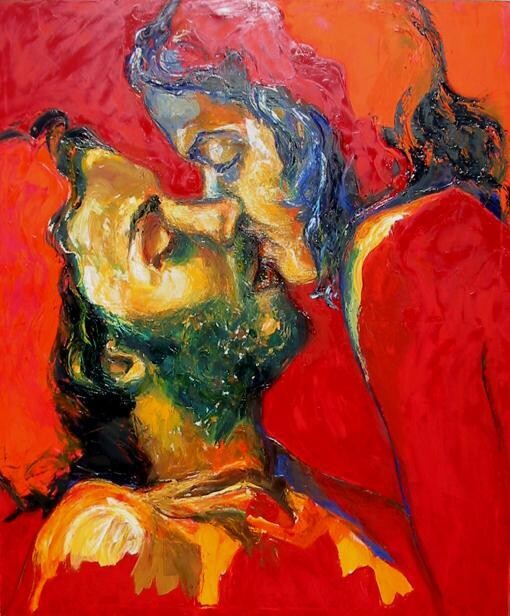 Картина под названием "Caprichos (Caprice)" - Alicia Besada, Подлинное произведение искусства, Масло