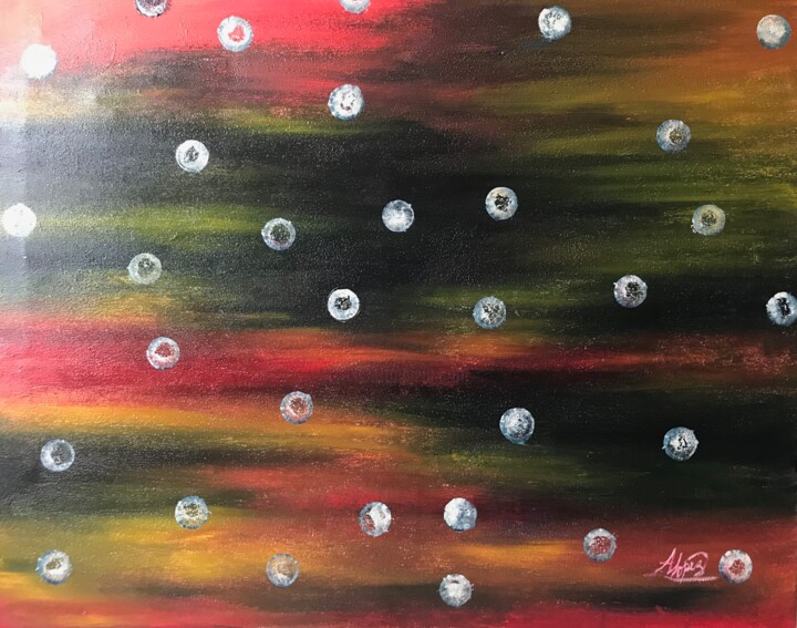 Peinture intitulée "Bubbles" par Alicia Lopez, Œuvre d'art originale, Acrylique