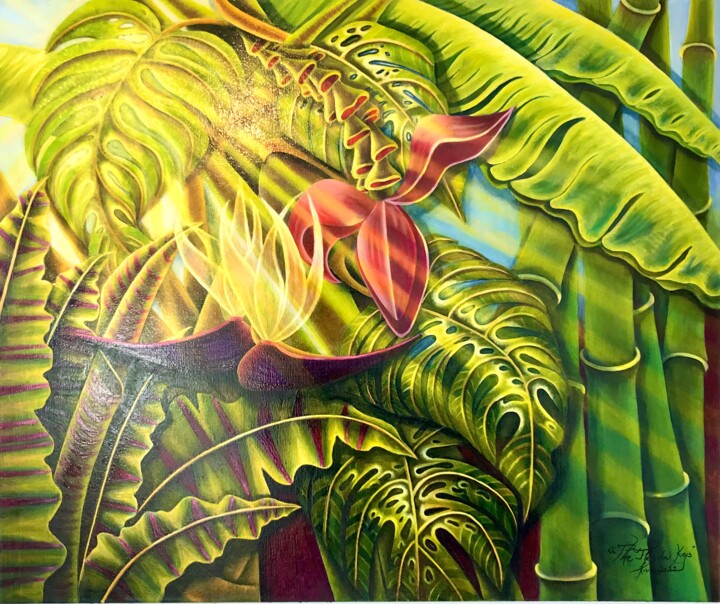 Картина под названием "The Florida Keys" - Alicia Zemanek, Подлинное произведение искусства, Масло