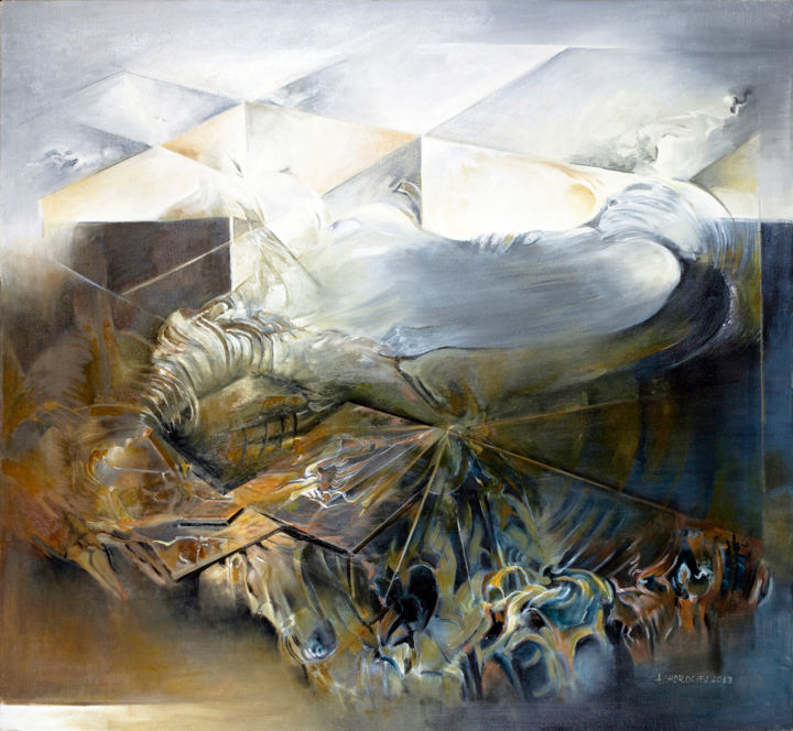 Malarstwo zatytułowany „Spaces Unknown” autorstwa Alicja Chorociej, Oryginalna praca, Olej