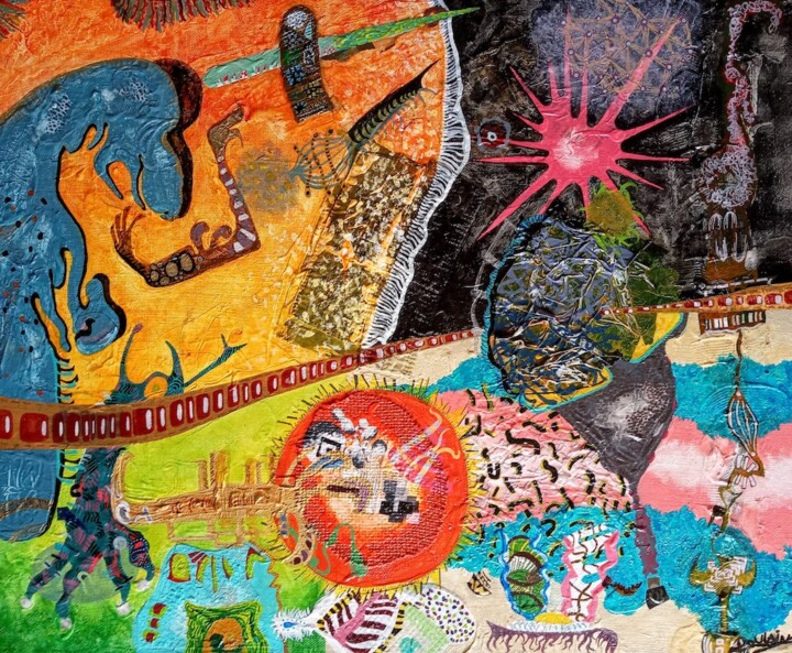Peinture intitulée "sans titre" par Aliénor Lydie Aliénor Lydie Poulain De La Fontaine, Œuvre d'art originale, Acrylique