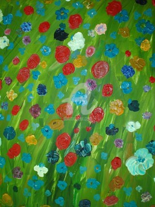 Peinture intitulée "Полевые цветы." par Alik Vetrof, Œuvre d'art originale, Huile