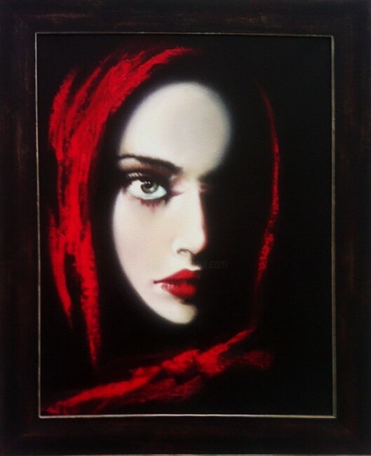 Картина под названием "Rose of East 2" - Алиханов, Подлинное произведение искусства, Масло