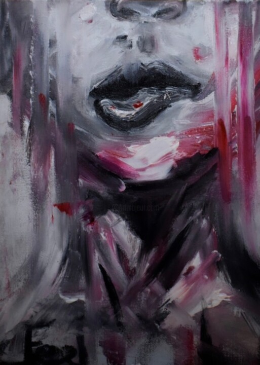 Painting titled "feelings" by Alina Kadyko, Original Artwork, Oil