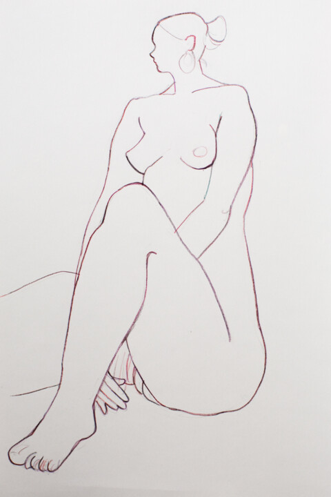 Desenho intitulada "sketch 6" por Alina Konyk, Obras de arte originais, Lápis