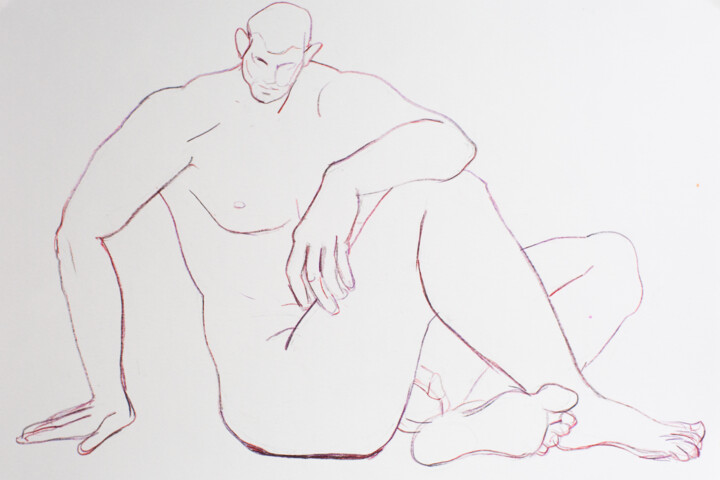 Dessin intitulée "sketch 15" par Alina Konyk, Œuvre d'art originale, Crayon