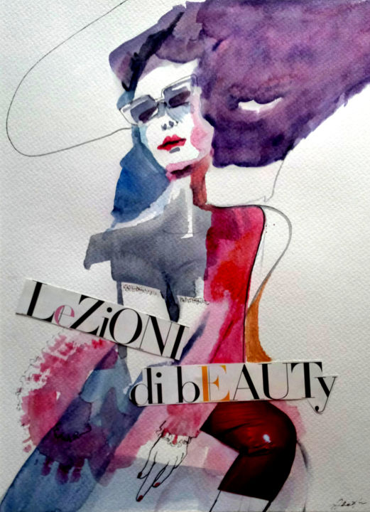 Peinture intitulée "Woman" par Alina Matykiewicz, Œuvre d'art originale, Aquarelle