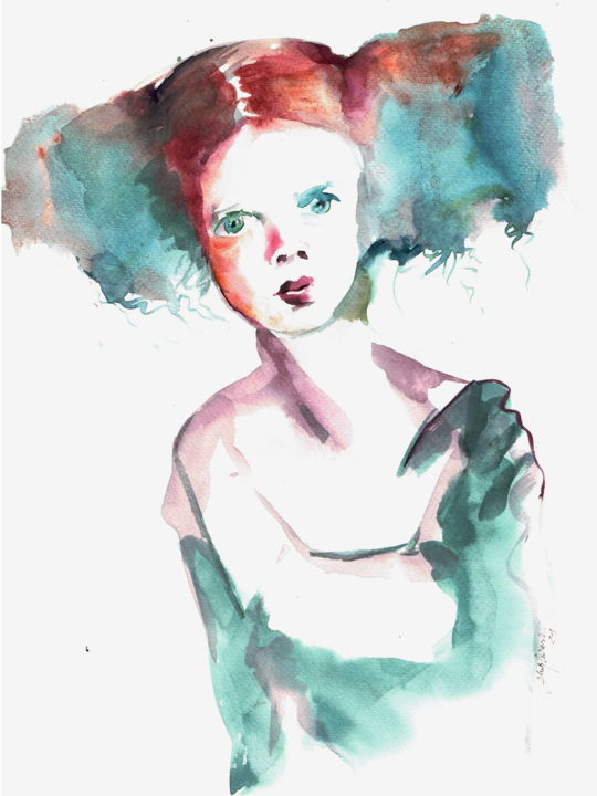 Peinture intitulée "Emotions" par Alina Matykiewicz, Œuvre d'art originale, Aquarelle