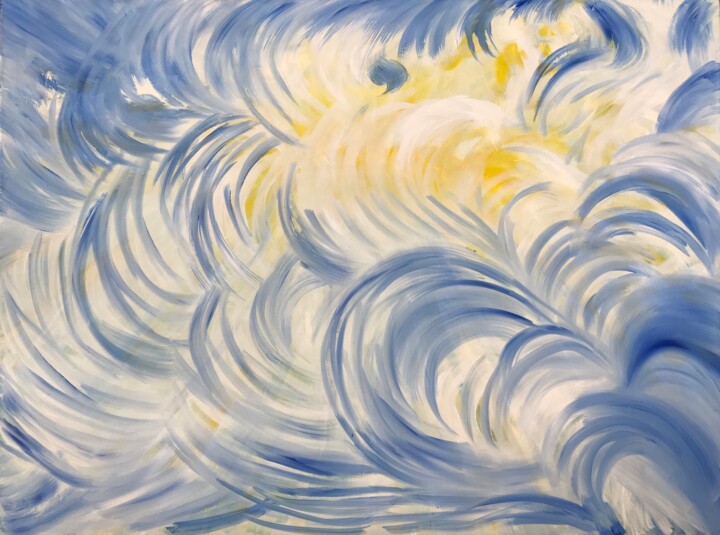 Pittura intitolato "The sky" da Alina Morozova, Opera d'arte originale, Olio