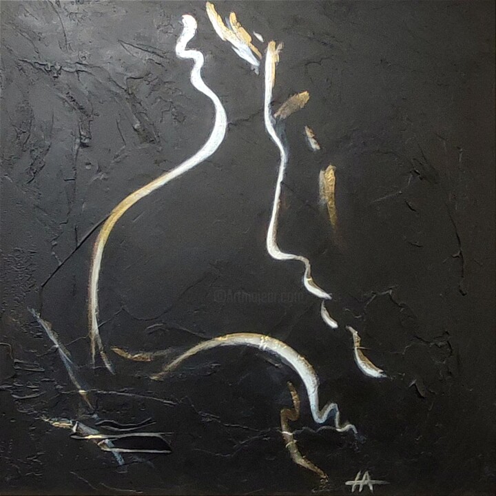 Peinture intitulée "The scent of love" par Alina Nikitina, Œuvre d'art originale, Acrylique Monté sur Panneau de bois