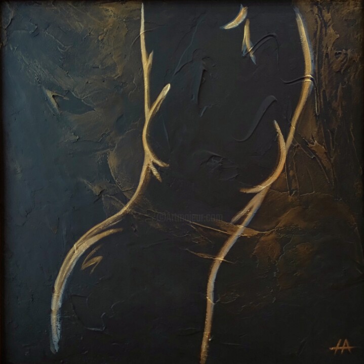 Картина под названием "Ease" - Alina Nikitina, Подлинное произведение искусства, Акрил Установлен на Деревянная панель