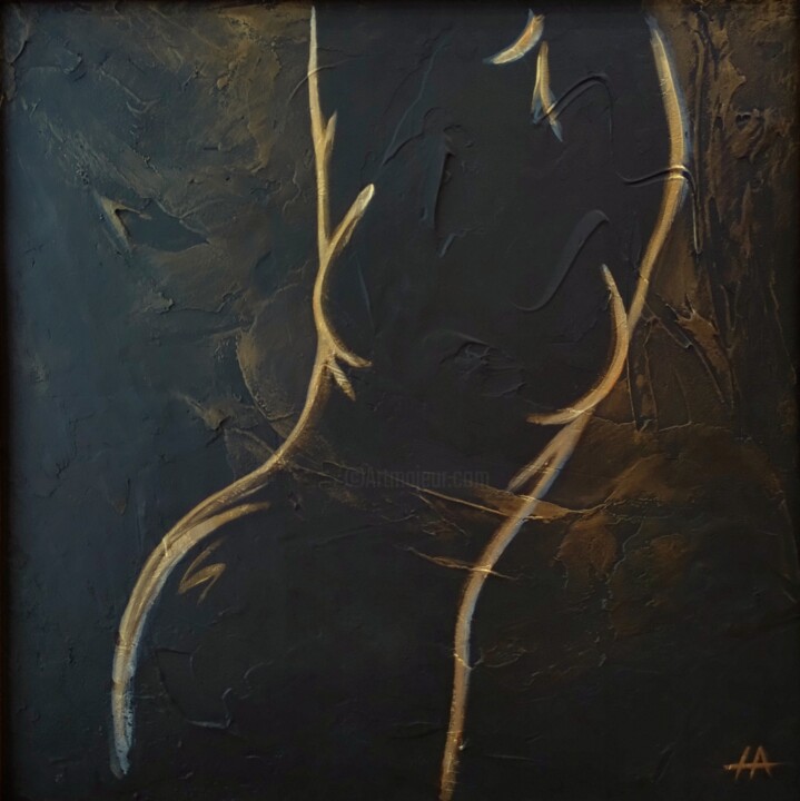 Peinture intitulée "Ease" par Alina Nikitina, Œuvre d'art originale, Acrylique Monté sur Panneau de bois