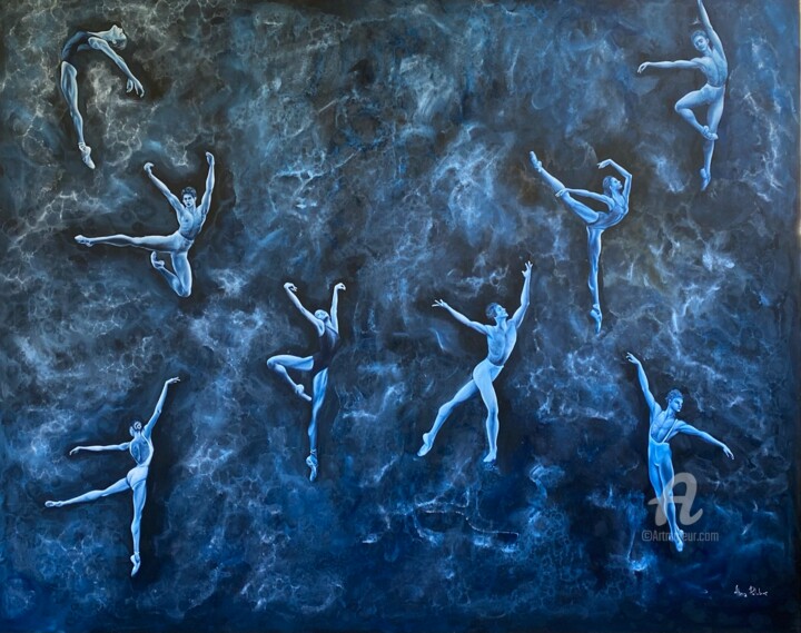 Peinture intitulée "Ballet" par Alina Poloboc, Œuvre d'art originale, Acrylique