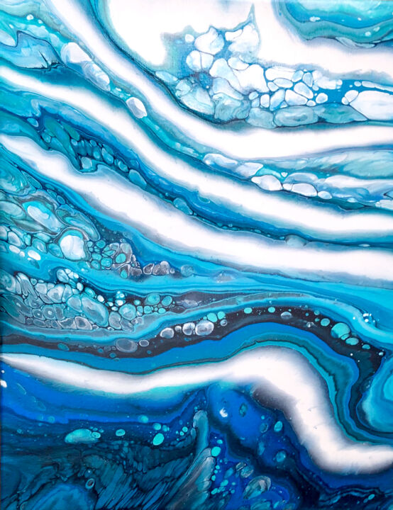 Картина под названием "Under the Sea" - Alina Timoshenko, Подлинное произведение искусства, Акрил Установлен на Деревянная р…