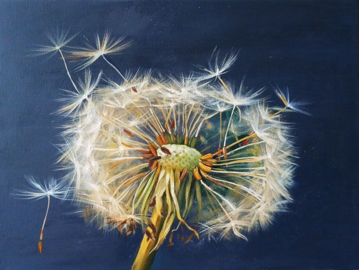 Dandelion, Painting by Alina Yakhyaeva  Artmajeur