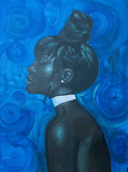 「Afro american  woma…」というタイトルの絵画 Alina Odwyerによって, オリジナルのアートワーク, アクリル