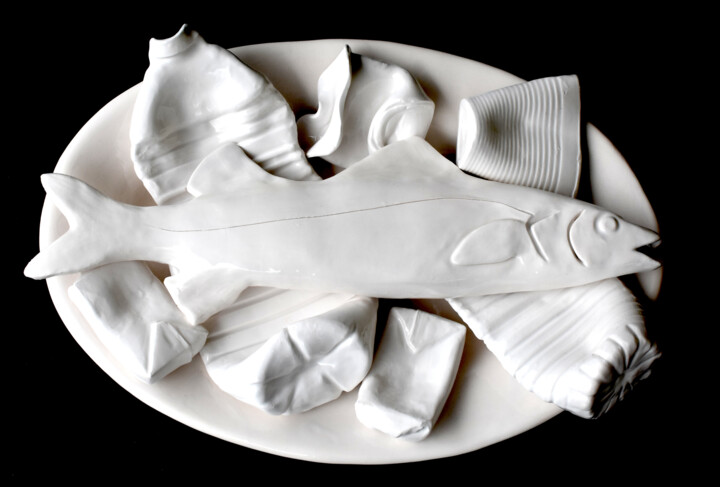 Rzeźba zatytułowany „cuisine méditerrané…” autorstwa Aline Part, Oryginalna praca, Ceramika