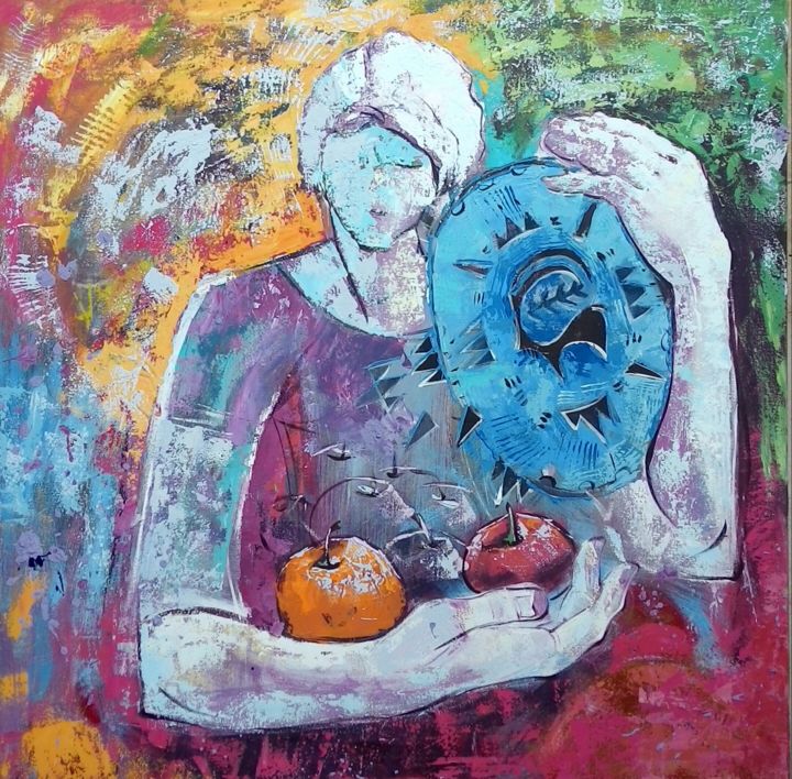Painting titled "But love" by Ali Norouzi, Original Artwork, Acrylic