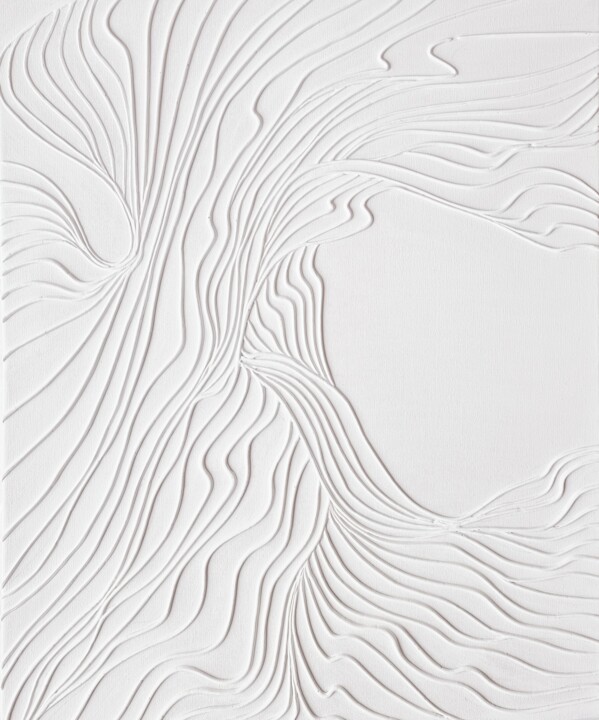 绘画 标题为“Wind currents” 由Aliona Nicolaeva, 原创艺术品, 丙烯 安装在木质担架架上