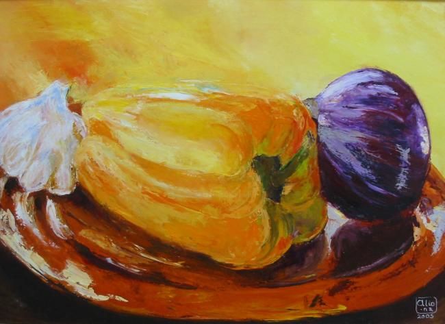 Painting titled "légumes de provence" by Aliona, Original Artwork