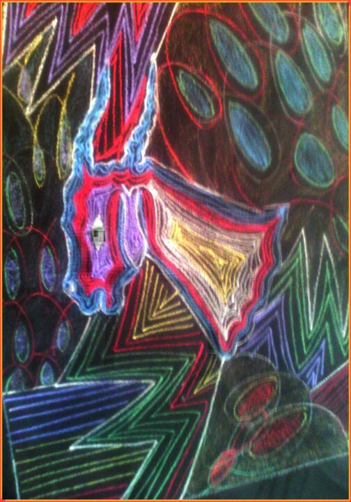 Peinture intitulée "Playibg with mines:…" par Alioune Badara Simal, Œuvre d'art originale, Crayon