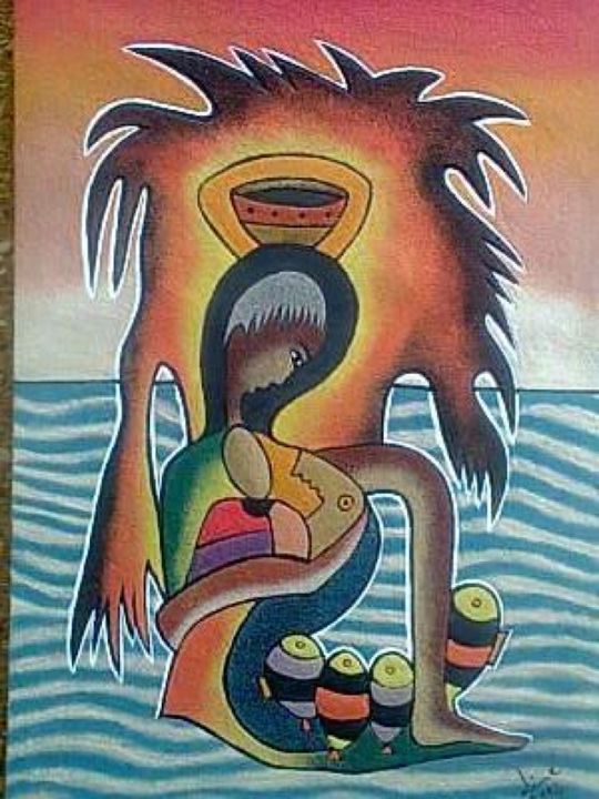 Painting titled "Famille" by Dime, Original Art,