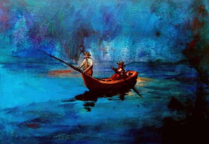 Painting titled "18985146-1020882063…" by Ali Garmiany, Original Artwork, Acrylic