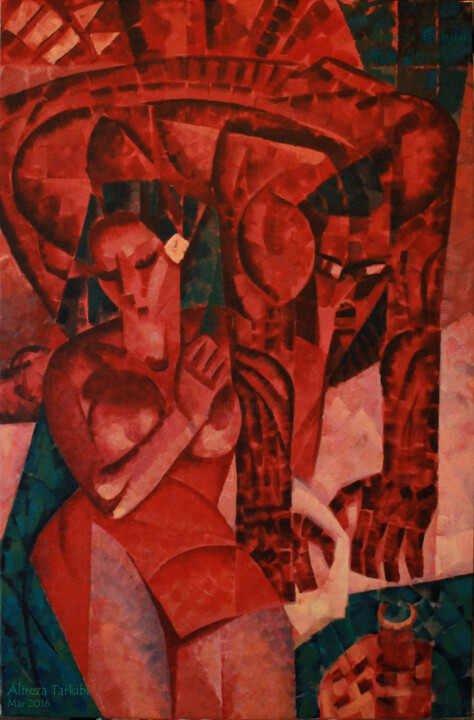 Pintura intitulada "One Thousand and on…" por Alireza Tarkibi, Obras de arte originais, Acrílico