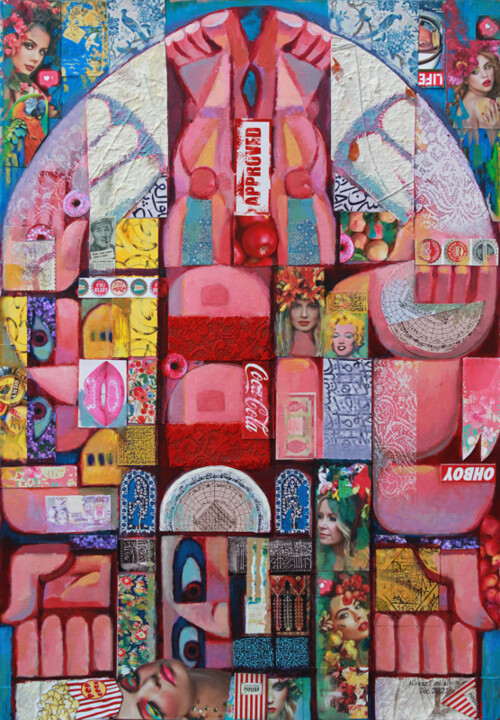 Collages intitulée "Heaven" par Alireza Tarkibi, Œuvre d'art originale, Collages
