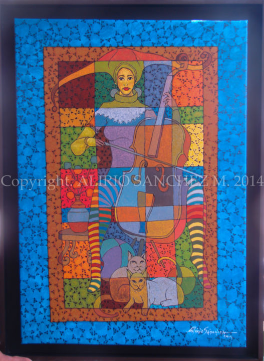 Картина под названием "efijie-sagrada-074-…" - Alirio Sanchez, Подлинное произведение искусства, Акрил