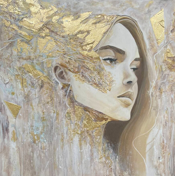 Peinture intitulée "Tammy" par Alisa Poliakova, Œuvre d'art originale, Acrylique Monté sur Châssis en bois