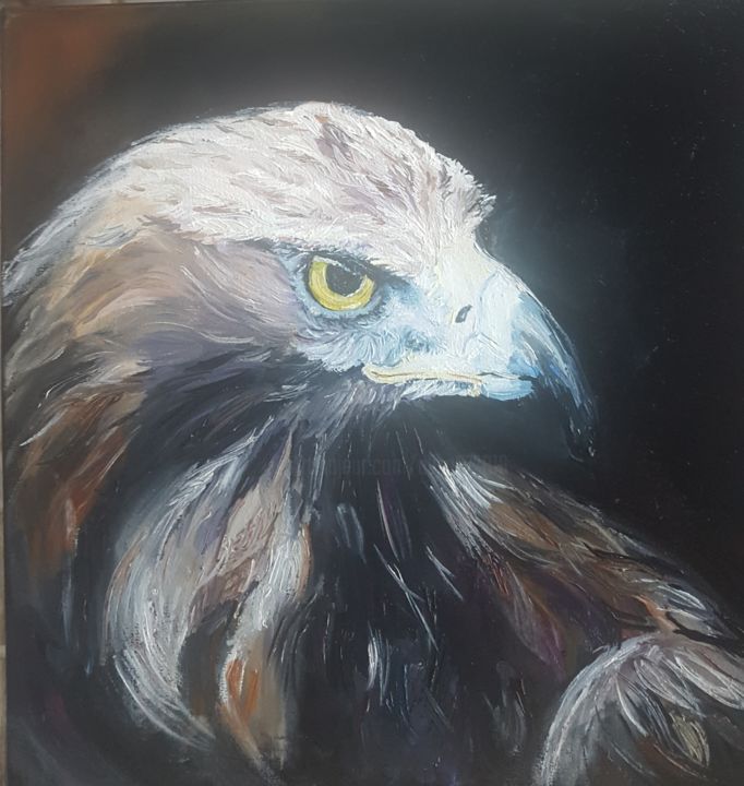 Painting titled "Орел" by Natali Didukh, Original Artwork, Oil